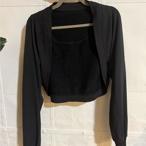 Lululemon Black Open-Front Shrug